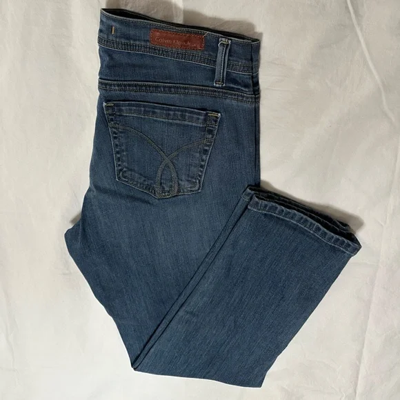 Calvin Klein Jeans Skinny Crop Medium Wash Mid Rise 5 Pocket Jeans, Size 29/8 - Picture 7 of 8